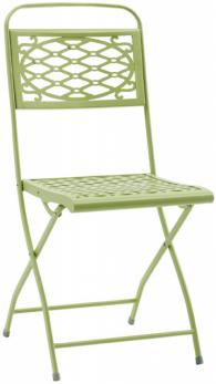 Светло зелен сгъваем метален стол
