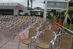 Алуминиеви столове за лятно заведение за открито
